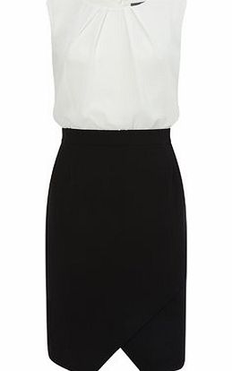 Bhs Black and White Tailored 2 in 1 Dress,