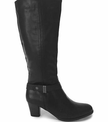 Bhs Black Classic Profile Block Heel Boots, black