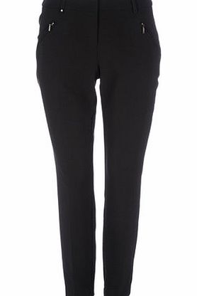 Bhs Black Cotton Luxe Slim Leg Trouser, black