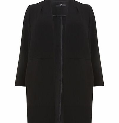 Bhs Black Crepe Longline Jacket, black 12613488513
