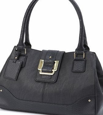 Bhs Black Double Loop Triple Compartment, black