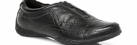 Bhs Black Elastic Extra Wide Comfort Shoes, black