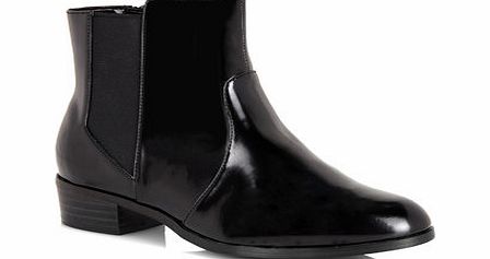 Bhs Black Elastic Panel Extra Wide Chelsea Boots,