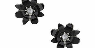 Bhs Black Flower Clip On Earring, black 12177958513