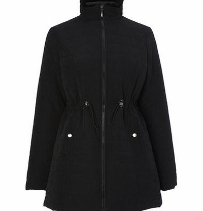 Bhs Black Funnel Neck Padded Coat, black 9853470137