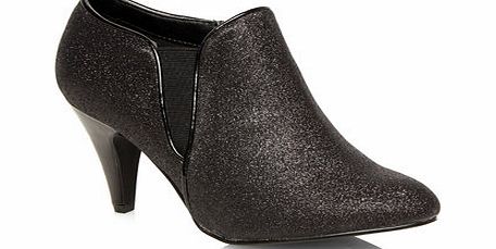 Bhs Black Glitter Extra Wide Shoe Boots, black