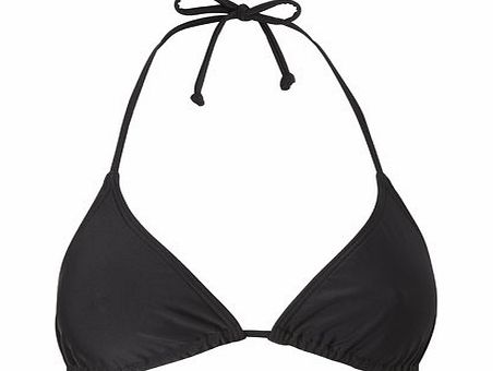 Bhs Black Great Value Plain Triangle Bikini Top,