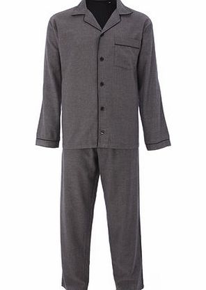 Bhs Black Herringbone Pyjama Set, Black BR62J13FBLK
