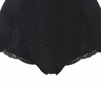 Bhs Black Jacquard and Lace Medium Control Shaping