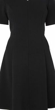 Bhs Black Jacquard Fit n Flare Dress, black 356828513