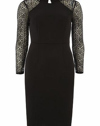 Bhs Black Lace Pencil Dress, black 19126008513