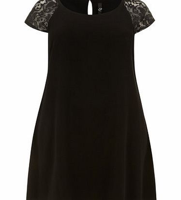 Bhs Black Lace Sleeve Dress, black 12612208513