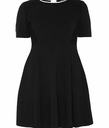 Bhs Black Lace Waffle Dress, black 19130248513