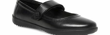 Bhs Black Leather Mary Jane Extra Wide Casual Shoes,