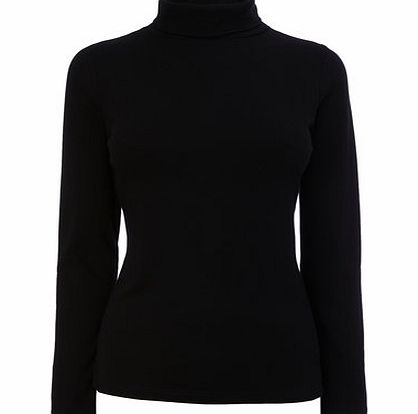 Bhs Black Long Sleeve Roll Neck Top, black 2424188513