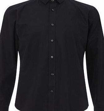 Bhs Black Long Sleeve Slim Fit Shirt, Black