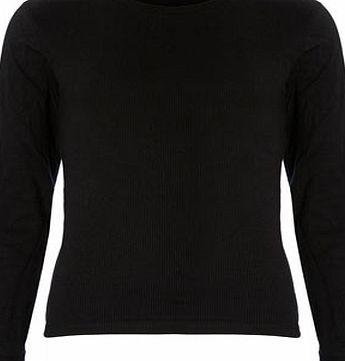 Bhs Black Long Sleeve Thermal Top, Black BR60M05DBLK