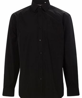 Bhs Black Long Sleeved Shirt, Black BR66T02XBLK