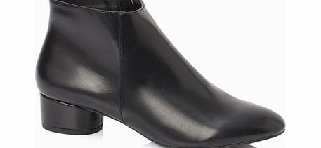 Bhs Black Low Block Side Zip Shoe Boot, black