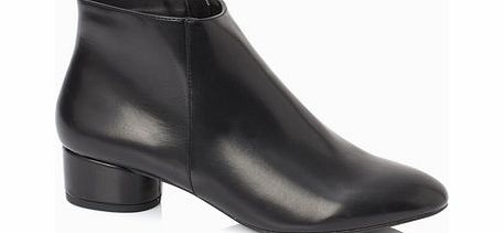 Bhs Black Low Block Side Zip Shoe Boots, black