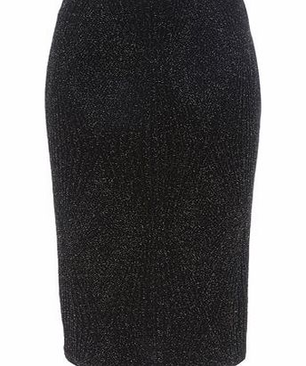 Bhs Black Lurex Diamond Skirt, black 12033978513