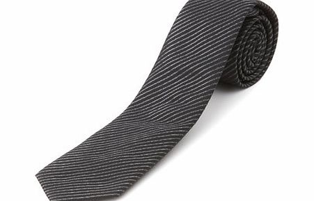 Bhs Black Lurex Stripe Slim Tie, Black BR66D01FBLK