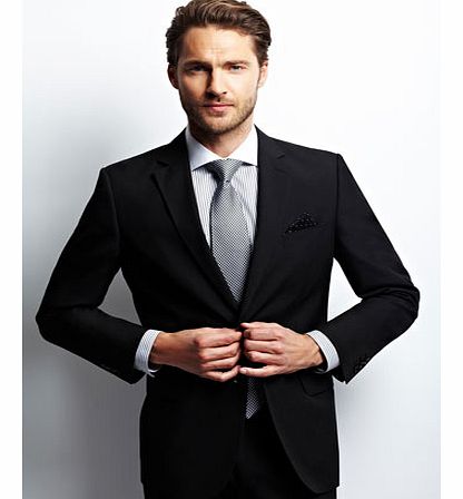 Bhs Black Machine Washable Suit Jacket, Black