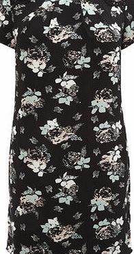 Bhs Black/Multi Short Sleeve Printed Tunic,
