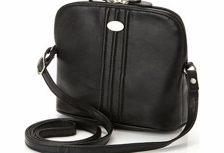Bhs Black Oval Plaque Cross Body Organiser Bag,