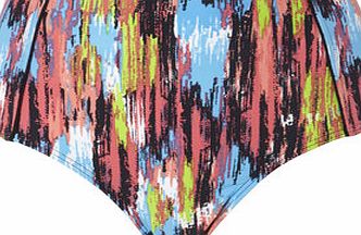 Bhs Black Paintbox Print High Waist Bikini Bottom,