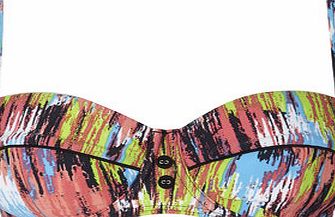 Bhs Black Paintbox Print Underwired Bikini Top,