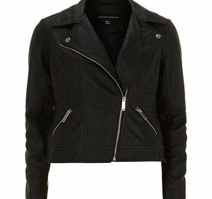 Bhs Black Panelled Biker Jacket, black 19119938513