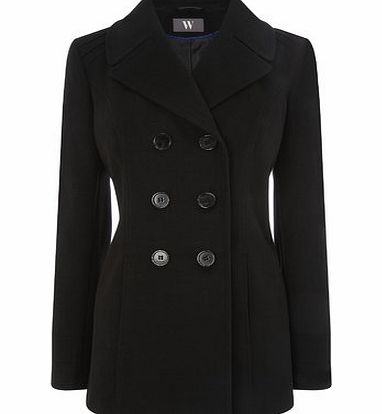 Bhs Black Pea Coat, black 8317508513