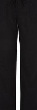 Black Petite Linen Blend Trouser, black 439758513