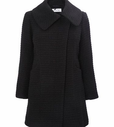 Bhs Black Petite Textured Coat, black 413200137