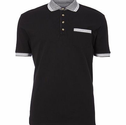 Bhs Black Pique Polo Shirt, Black BR52S08FBLK