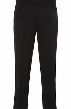 Bhs Black Pleat Sharkskin Trousers, Black BR65P01EBLK
