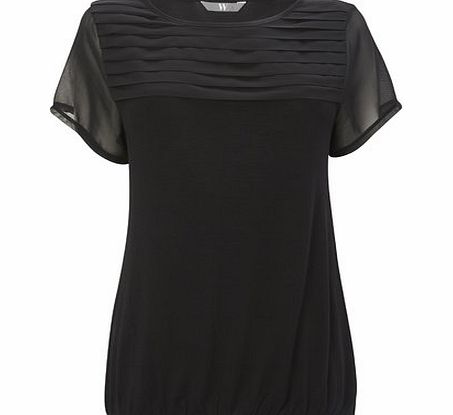 Bhs Black Pretty Pleated Jersey Top, black 9022738513