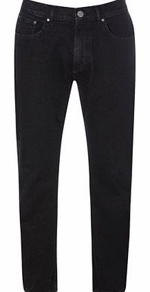 Bhs Black Regular Fit Jeans with Stretch, Black