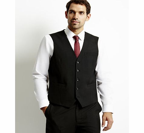 Bhs Black Regular Fit Waistcoat, Black BR64J01FBLK