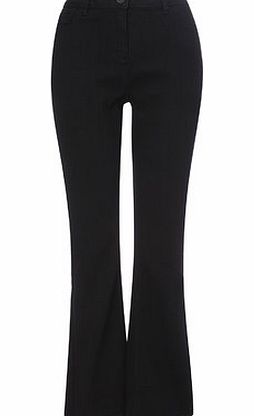 Bhs Black Regular Length Bootcut Jeans, solid black
