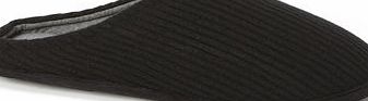 Bhs Black Ribbed Mule Slippers, Black BR62F10GBLK