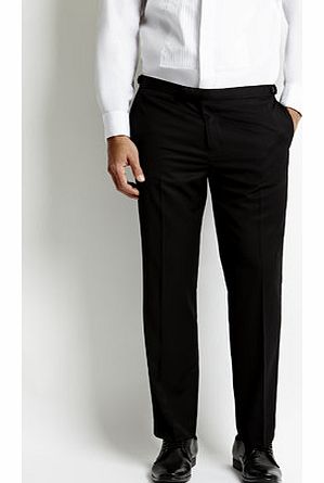 Bhs Black Satin Trimmed Tailored Tuxedo Trousers,