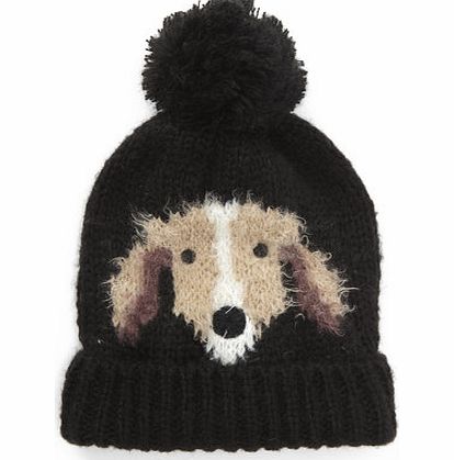Bhs Black Shaggy Dog Beanie, black 6609528513