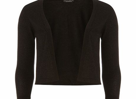 Bhs Black Short Lurex Knit Cardigan, black 19127558513