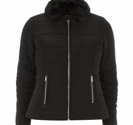 Black Short Padded Jacket, black 19125628513