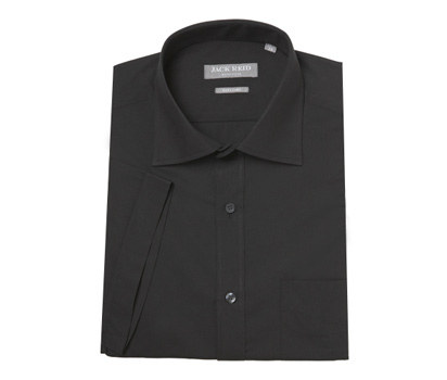 Black short sleeve formal shirt