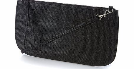 Black Simple Zip Clutch Bag, black 3126208513