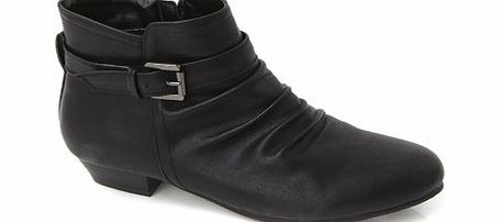 Bhs Black Single Buckle Ankle Boots, black 2845368513