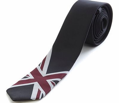 Bhs Black Skinny England Flag Tie, Black BR66D30EBLK